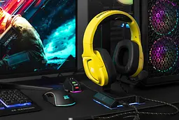Гарнітура ігрова HG340, mini-jack/dual 3.5 мм, RGB, 2м, жовтий 2E Gaming teh0013108 - мініатюра 6