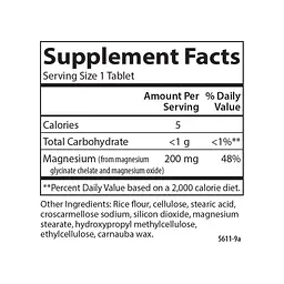 Хелатний магній гліцинат Carlson Chelated Magnesium Glycinate - 180 tabs - мініатюра 2