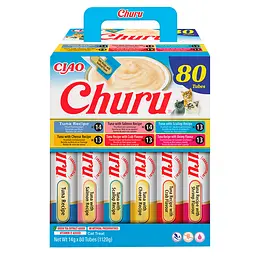 Ласощі для котів Inaba Churu вершковий мус в стіках з тунцем 14 г 80 шт.