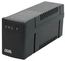 Джерело безперебійного живлення PowerCom BNT-800AP Black, 800 ВА, 480 Вт, лінійно-інтерактивний, AVR, 2 розетки (IEC), захист RJ45