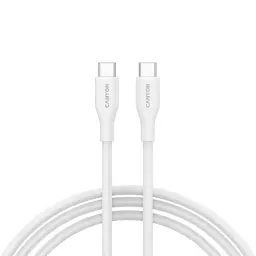 Дата кабель USB-C to USB-C 1.0m CC60SC10 60W Silicon White Canyon (CNS-CC60SC10W)