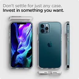 Оригінальний протиударний чохол Spigen Liquid Crystal для Iphone 12/12 Pro Crystal Clear ACS01517 - мініатюра 10