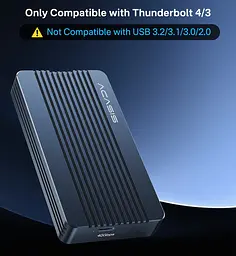 Зовнішній корпус Acasis TBU405Air для M.2 NVMe SSD, Thunderbolt 4/3/USB4, до 40 Гбіт/с (Сірий) - мініатюра 2