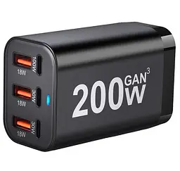 Зарядний пристрій 200W-EU 200W (1xQC3.0 100W/1xQC3.0 30W/3xUSB 18W) - мініатюра 4