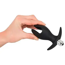 Вібраційна анальна пробка-розширювач Black Velvets Vibrating Anchor Plug 10 см K000406