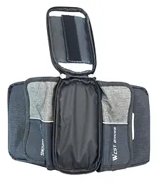 Велосумка на раму West Biking YP0707351 2 л для смартфона 7" 19х18х15 см чорно-сірий (G0001975) - мініатюра 6