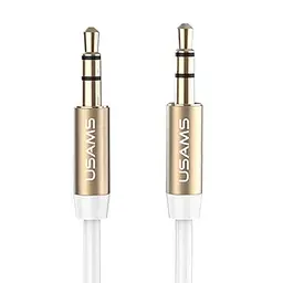 Кабель USAMS аудіо AUX 3.5 mm - 3.5 mm 1 м Білий (6958444996882)