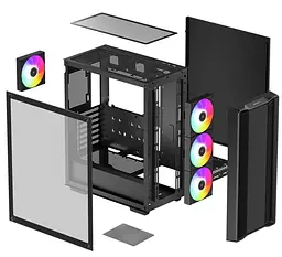 Корпус Deepcool CC560 ARGB V2 без БП Black (R-CC560-BKTAA4-G-2) - мініатюра 11