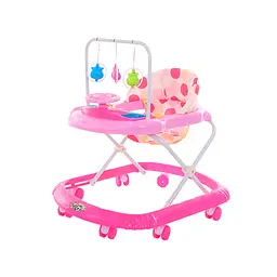 Ходунки дитячі BW2304 з брязкальцями 64x52x54 см Рожеві