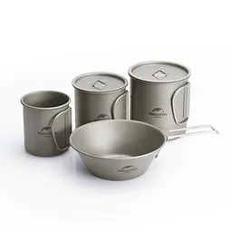 Титанова миска Naturehike NH20CJ004, 300 мл, титан - мініатюра 3