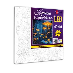 Картина за номерами Santi Казковий ліс 40х40 см з LED підсвіткою (955064) - мініатюра 2