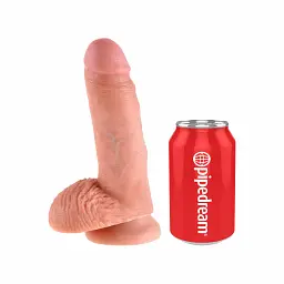 Фалоімітатор King Cock 7 Inch With Balls 19.4 см тілесний - мініатюра 5