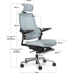Офісне крісло Mealux Y-565 KBGL (Y-565 KBGL) - мініатюра 3