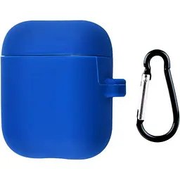 Чохол Silicone Case + Carabine для AirPods Blue [33027]