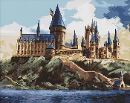 Набір з алмазною мозаїкою Harry Potter: Гоґвортс вдень Ideyka AMO20360 Різнокольоровий shop (4823104392972)