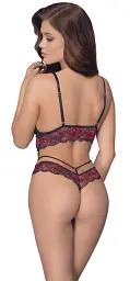 Боді Cottelli Collection Crotchless otwarte, L/XL (чорний) - мініатюра 3
