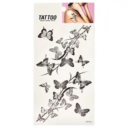 Тимчасове татуювання Метелики на гілці Tattoo 1020-HM1644
