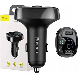 FM-трансмітер Baseus FM Launcher S-09 Standart Edition 2.4A 2хUSB-A Black (CCMT000001) [96092] - мініатюра 6