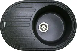 Кухонна мийка Adamant ELLIPSIS графіт 765x495x200 мм, з крилом 76,5 см