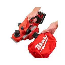 Рубанок акумуляторний MILWAUKEE, M18 BP-0, 82мм (+пилозбірник, кутова та бічна напрямна) - мініатюра 9
