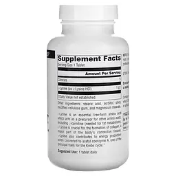 Амінокислота Source Naturals L-Lysine 1000 mg, 100 таблеток - мініатюра 2
