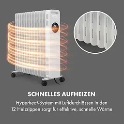 Масляний обігрівач Klarstein Thermaxx Heatstream (10035055) - мініатюра 4
