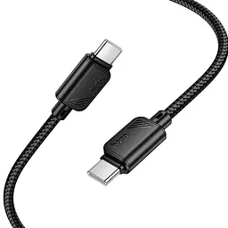 Дата кабель Hoco X113 Beneficio Type-C to Type-C 60W (1m) Black - мініатюра 2