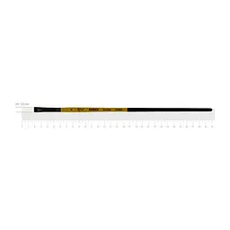 Пензель щетина плоска AMBER 2306F №4 довга ручка ROSA (4823098533351)