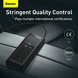 Автомобільний перетворювач напруги BASEUS In-car Inverter 150 W (2 розетки універсальні) - мініатюра 5