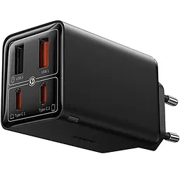 МЗП GaN6 Pro Fast Charger PD100W+QC3.0 (2USB-A/2C) (P101627) Cluster Black Baseus teh0029599 - мініатюра 2