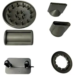 Фен для волосся PRO High Speed ​​Blower 6707 5в1 1200 Вт Чорний - мініатюра 5