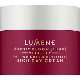 Бальзам для обличчя Lumene Nordic Bloom Vitality Anti-Wrinkle & Revitalize Rich Day Cream денний відновлюючий проти зморшок для зрілої шкіри 50 мл