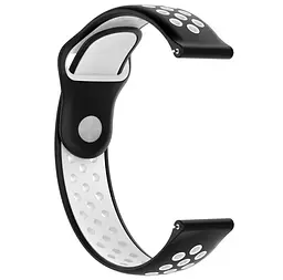 Спортивний ремінець Primo Perfor Sport для годинника Motorola Moto 360 2nd gen (42 мм ) Black White - мініатюра 2