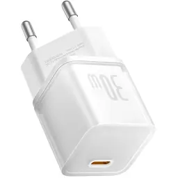 Мережевий зарядний пристрій Baseus GaN5S Fast Charger 1Type-C 30W EU P10162504213-00 White - мініатюра 3