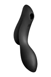 Стимулятор Satisfyer Curvy Trinity 2 Вакуумный клиторальный и массажер для точки G, 16.8х3.8 см чёрный - миниатюра 6