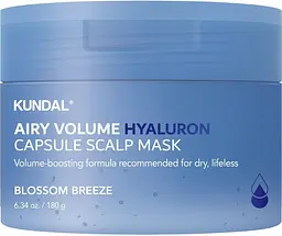 Маска для шкіри голови 180 г Kundal Airy Volume Hyaluron Capsule Scalp Mask Blossom Breeze