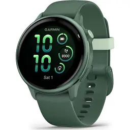 Смарт-годинник Garmin Vivoactive 6 Metallic Jasper Green with Jasper Green Silicone Band (010-02985-42) - мініатюра 5