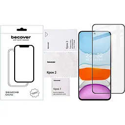 Захисне скло BeCover для Samsung Galaxy A56 SM-A566 Black (712887) - мініатюра 2