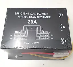 Перетворювач напруги 24 V на 12 V, автоінвертор-конвертор DC/DC 24 V-12 V 20 A UKC - мініатюра 4