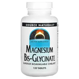 Магній Magnesium Bis-Glycinate 120 таблеток Source Naturals vit0005457