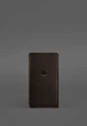 Шкіряний чохол для iPhone 13 Темно-коричневий Краст