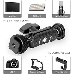 Шарнірне кріплення Ulanzi R098 Double Ball Heads with Code Shoe Mount UV-2954 R098 Black - мініатюра 4
