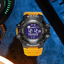 Годинник наручний чоловічий Smael 8059 Black Silver (15197) - мініатюра 2