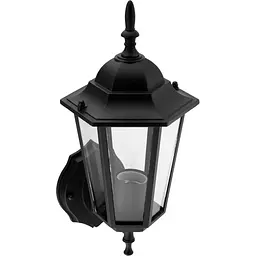 Настінний ретро-ліхтар Lumiled Bellis, чорний мат, вверх - мініатюра 3