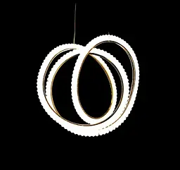 Люстра стельова LED Splendid Ray LF9805/1, 144W, золото/білий, сучасний стиль для дому - мініатюра 3