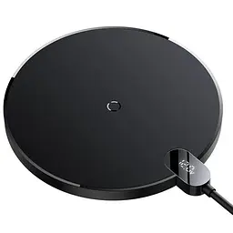 Бездротовий зарядний пристрій Baseus Digital LED Display Wireless Charger Gen2 15W (CCED000001) Black [78282] - мініатюра 2