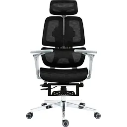 Офісне крісло GT Racer B-2450 White/Black [125571] - мініатюра 3