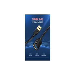 Дата кабель USB 3.0 AM/AF 1.5m US129 black Ugreen (30126) - мініатюра 2