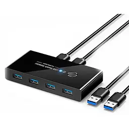 Комутатор KVM USB Switch Box 4 in 2 перемикач на 2 комп'ютери USB 3.0