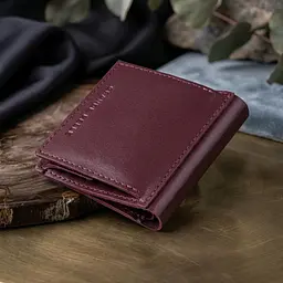 Шкіряне жіноче портмоне Grande Pelle 11518 бордове - мініатюра 3